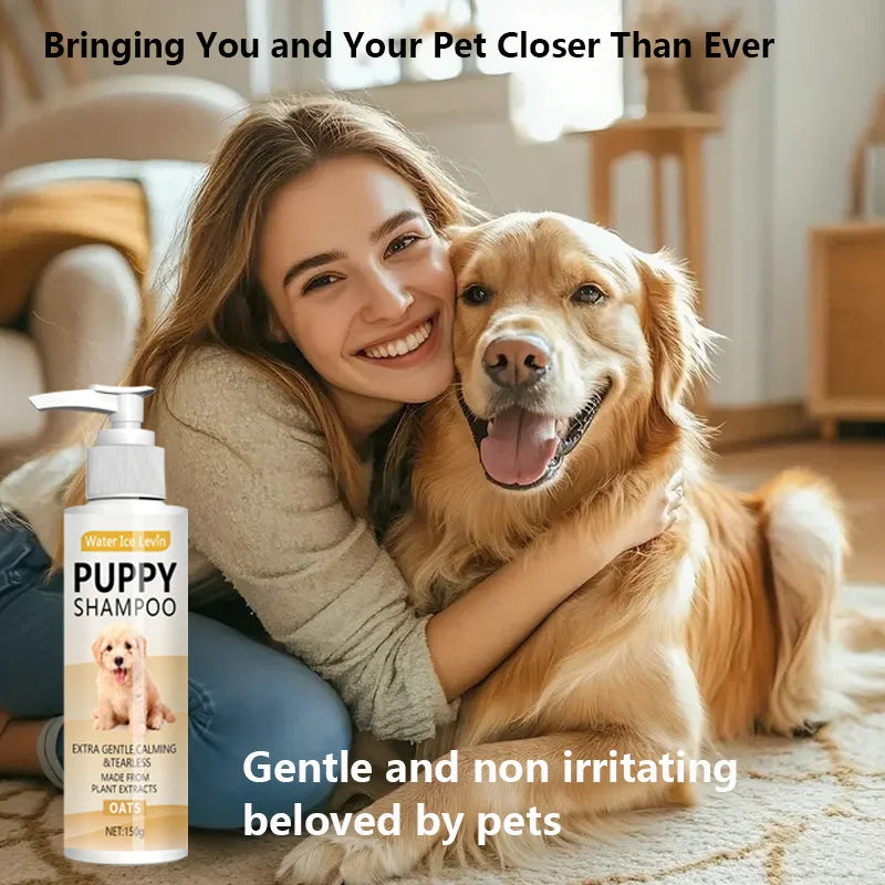 Soothing Oatmeal Puppy Shampoo for Sensitive Skin Hypoallergenic Formula with Aloe & Shea Butter to Moisturize & Calm Dryness