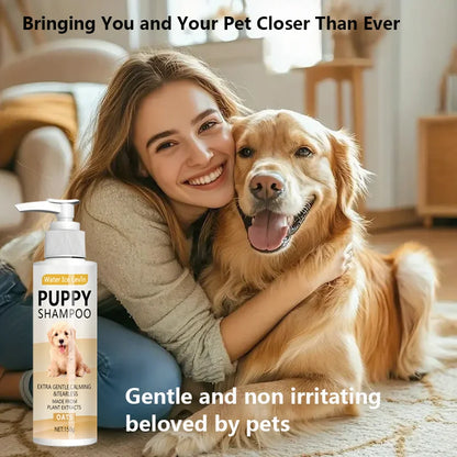 Soothing Oatmeal Puppy Shampoo for Sensitive Skin Hypoallergenic Formula with Aloe & Shea Butter to Moisturize & Calm Dryness