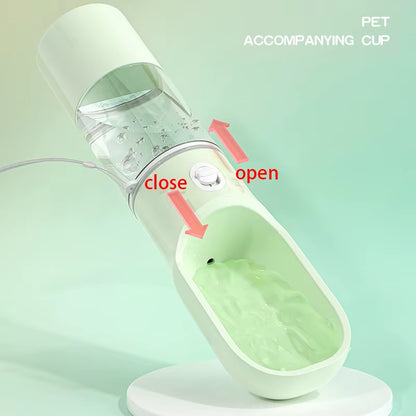 Portable Pet Water Bottle with Food Container 2 in 1 Pet Travel Bowl Puppy Dog Cat Outdoor Drinking Bottle Food Dispenser Feeder