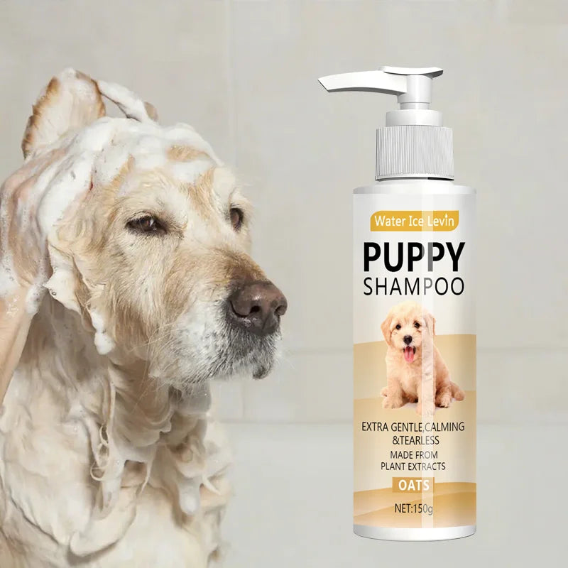 Soothing Oatmeal Puppy Shampoo for Sensitive Skin Hypoallergenic Formula with Aloe & Shea Butter to Moisturize & Calm Dryness
