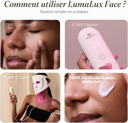 LED Light Therapy Mask Silicone Par  | Anti-Âge Et Anti-Imperfections | Solutions Aux Boutons | Diminution Des Rides Et Ridules | Pour Peaux Grasses | Spa Et Usage Domestique