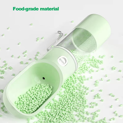 Portable Pet Water Bottle with Food Container 2 in 1 Pet Travel Bowl Puppy Dog Cat Outdoor Drinking Bottle Food Dispenser Feeder