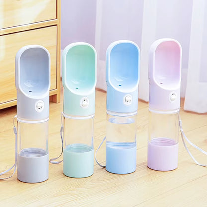Portable Pet Water Bottle with Food Container 2 in 1 Pet Travel Bowl Puppy Dog Cat Outdoor Drinking Bottle Food Dispenser Feeder